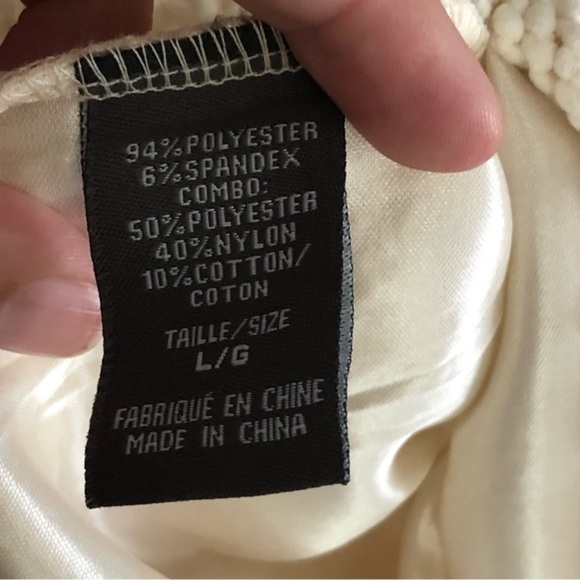 SUZY Shier Size Large Cream Lace Crochet Front Dress - Picture 5 of 5